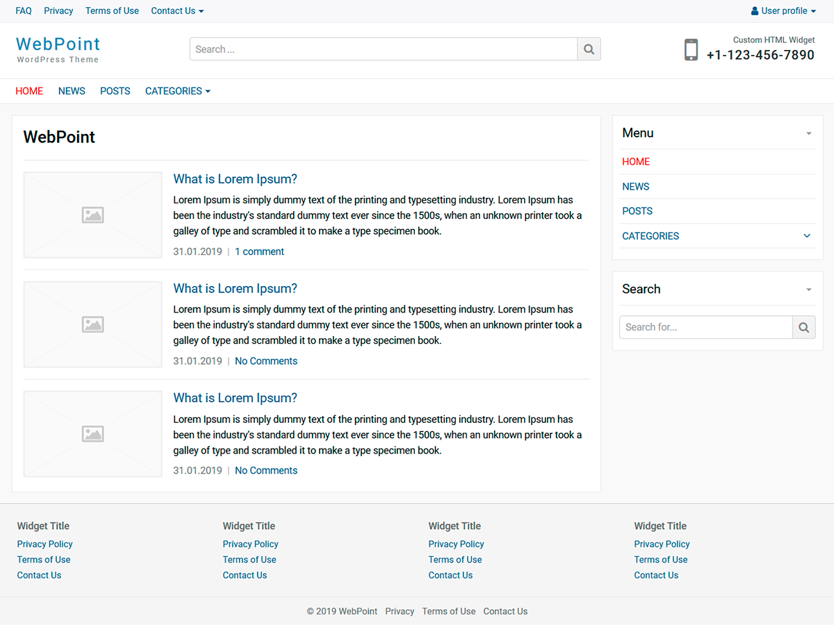 WebPoint theme screenshot