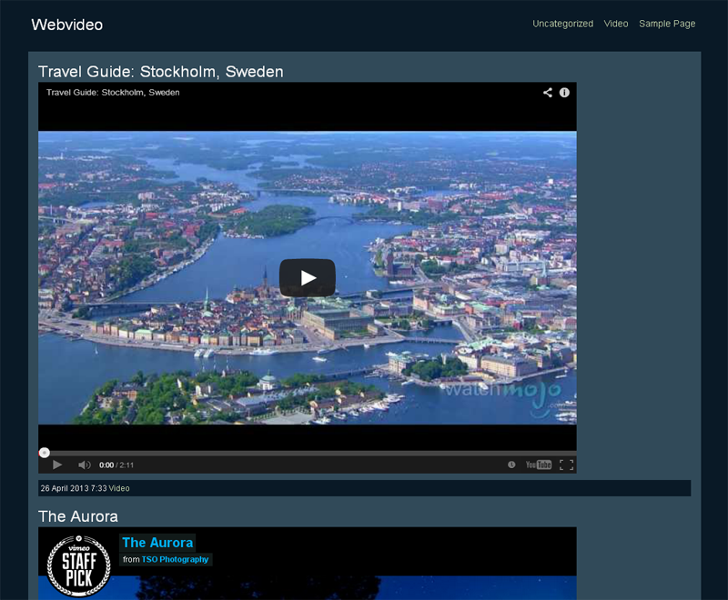 Webvideo theme screenshot