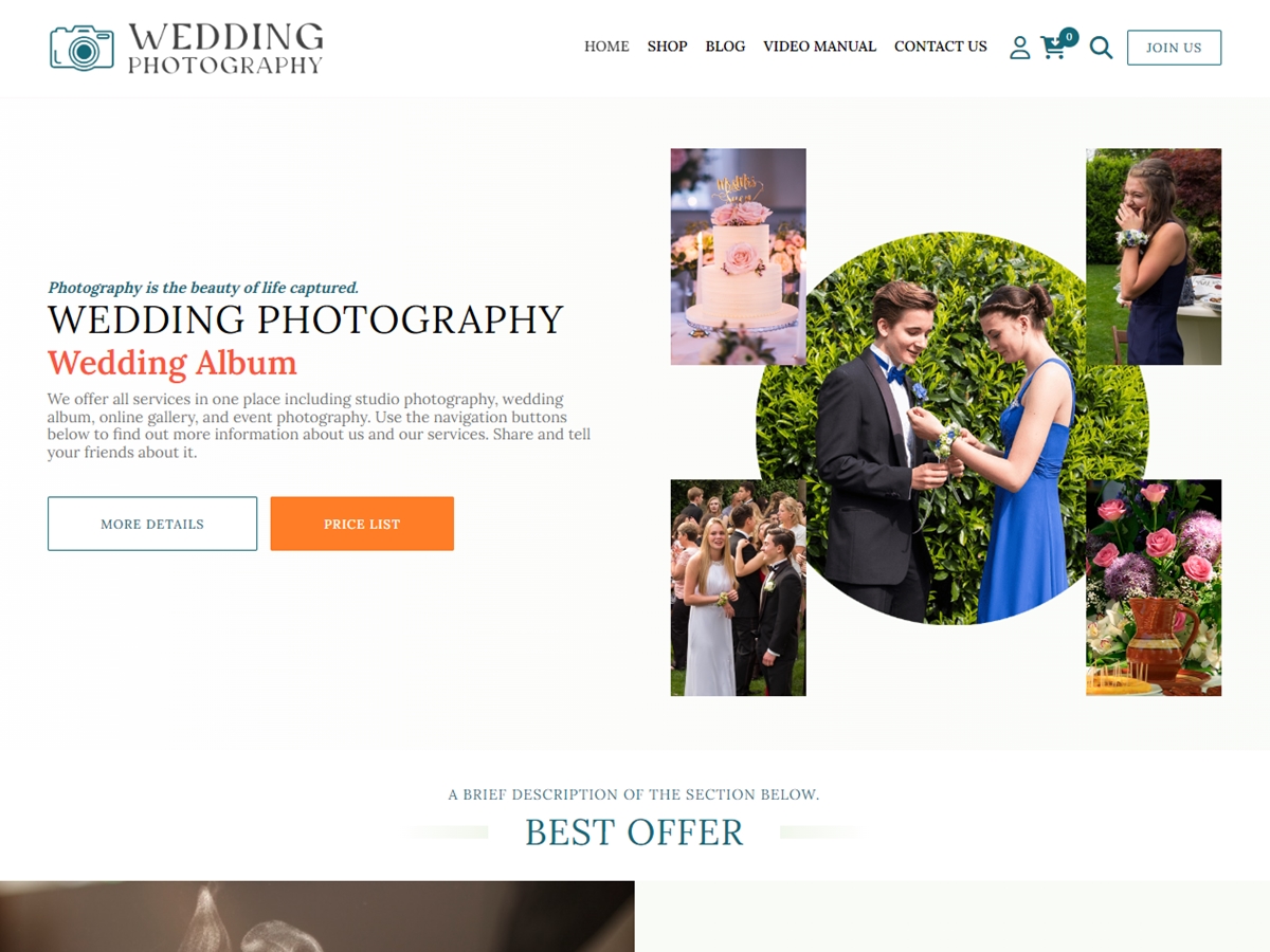 Wedding Photography theme screenshot