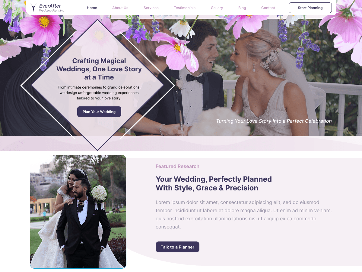 Wedding Planning Services theme screenshot