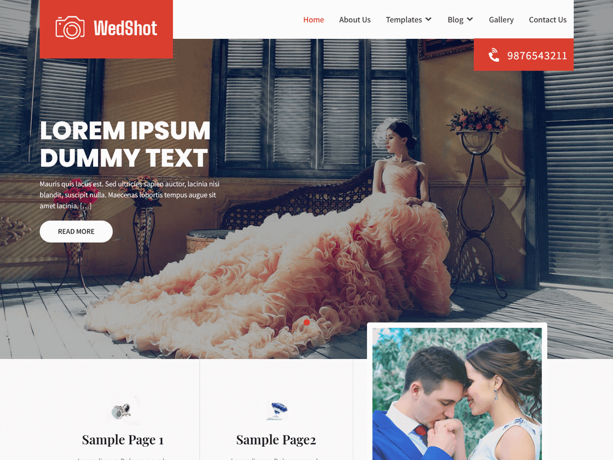 Wedshot theme screenshot