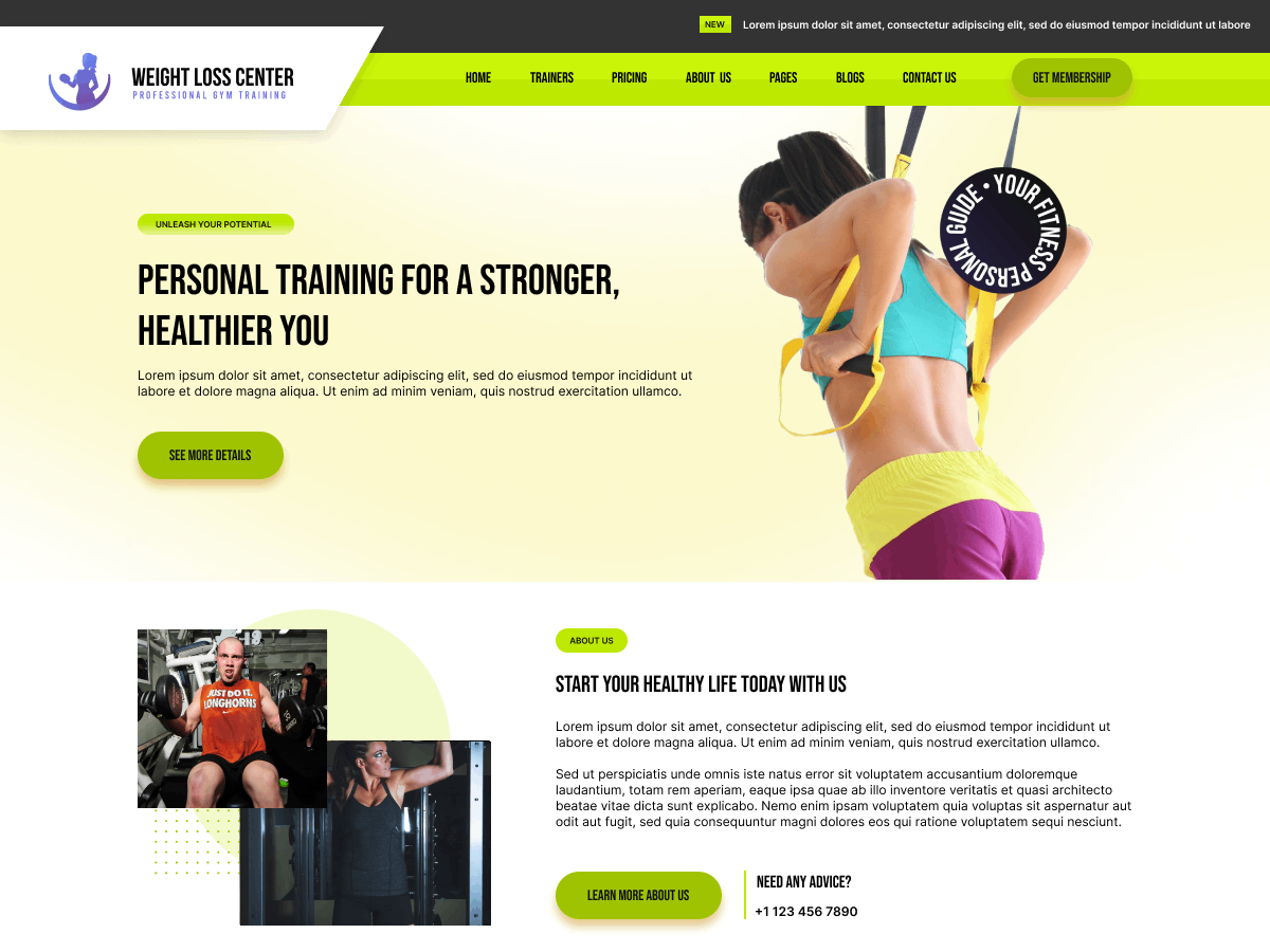 Weight Loss Center theme screenshot