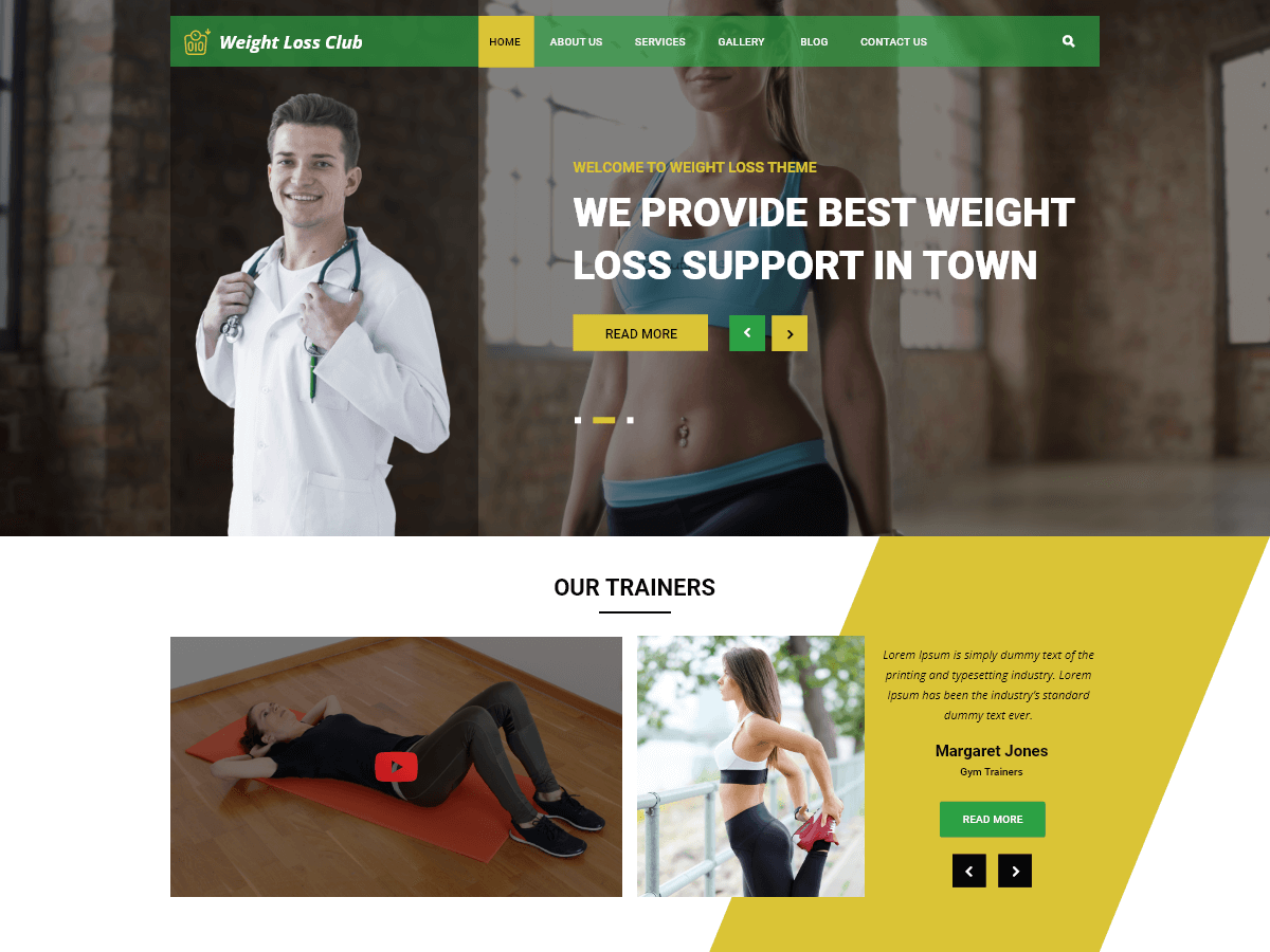 Weight Loss Club theme screenshot