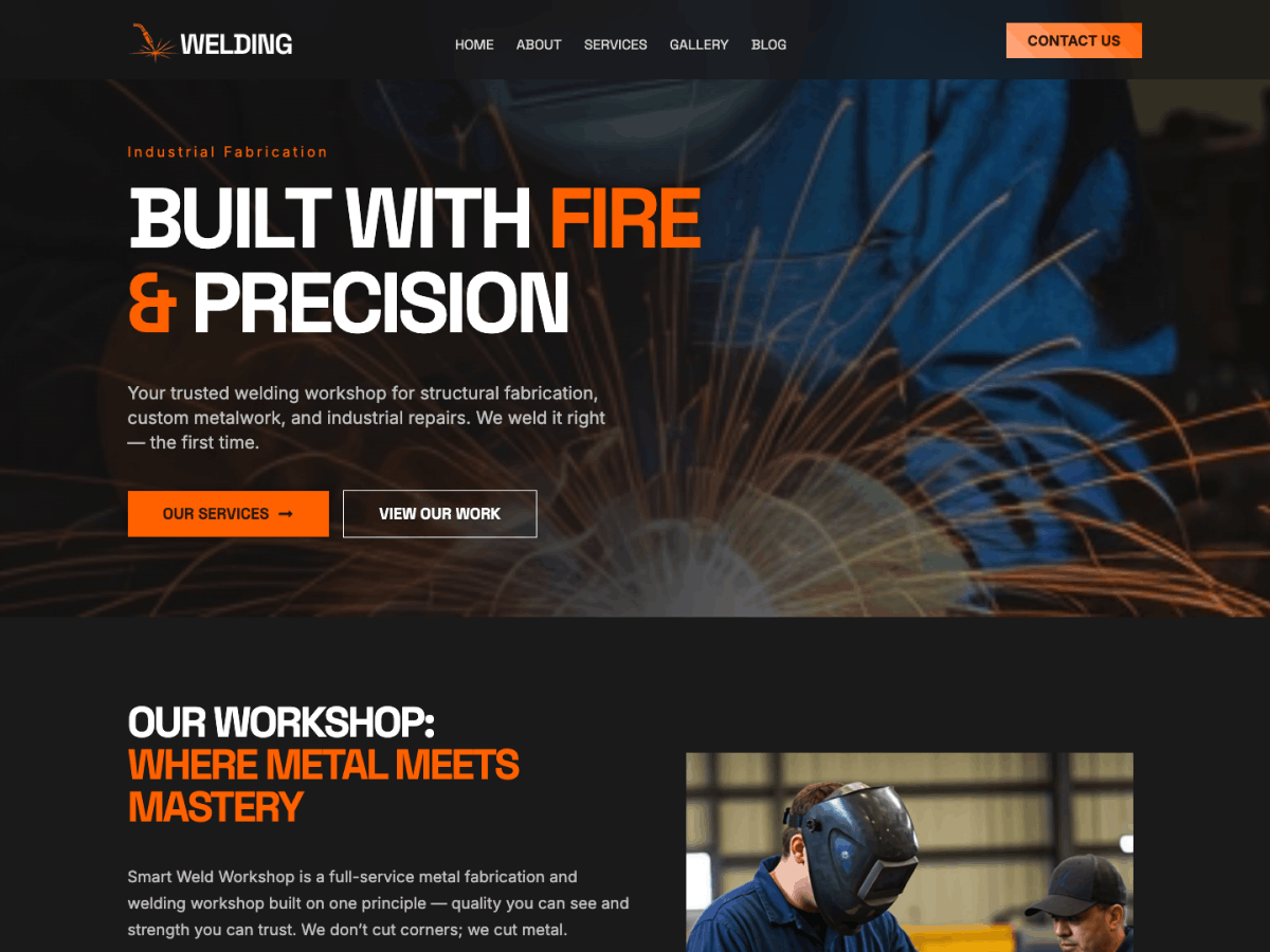 Welding for Elementor theme screenshot