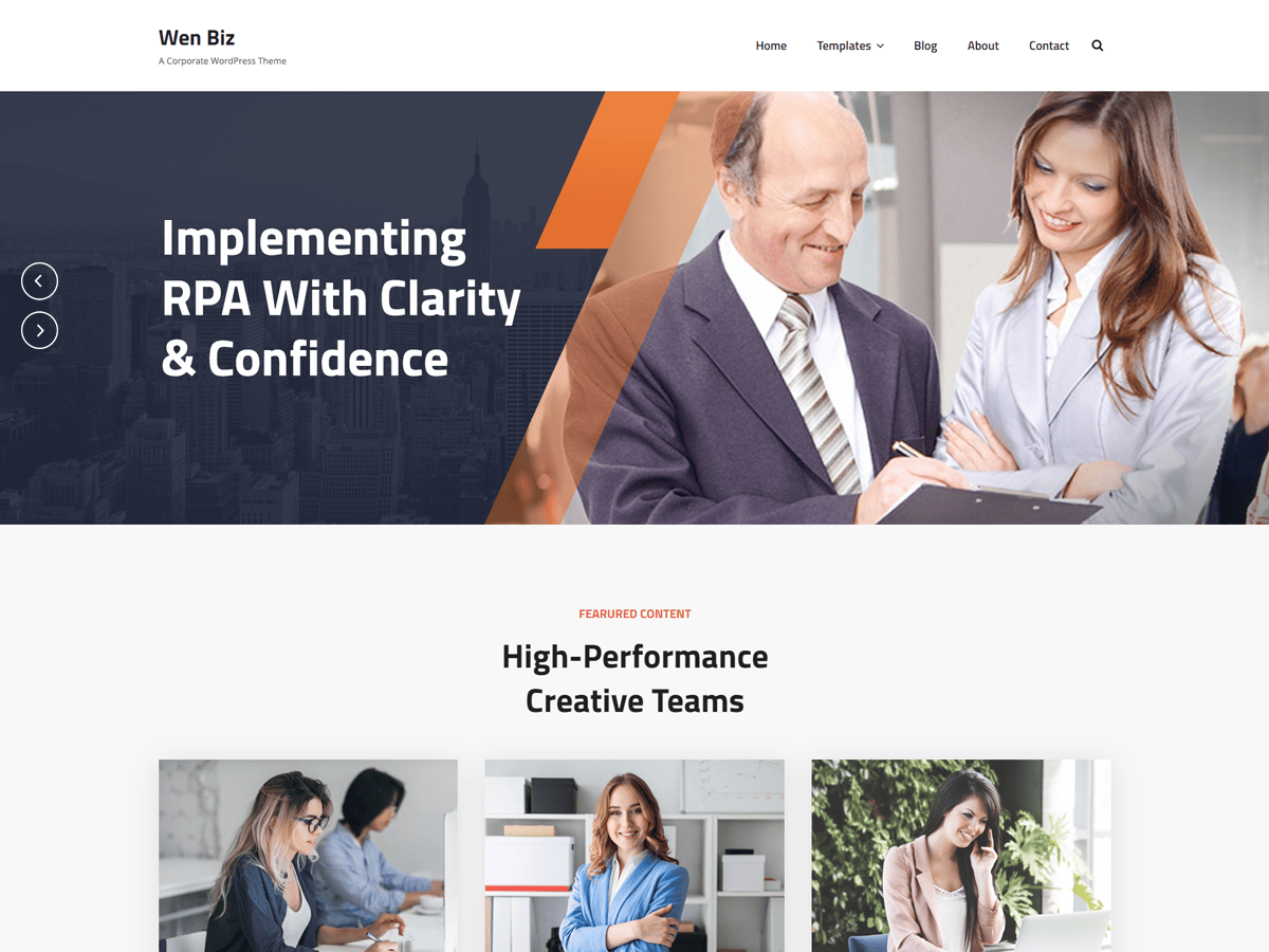 WEN Biz theme screenshot