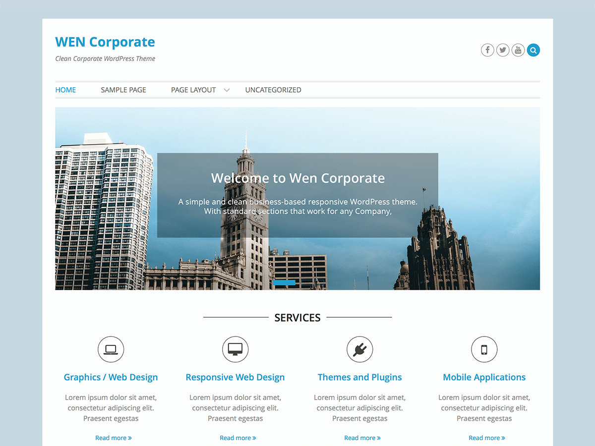 WEN Corporate theme screenshot