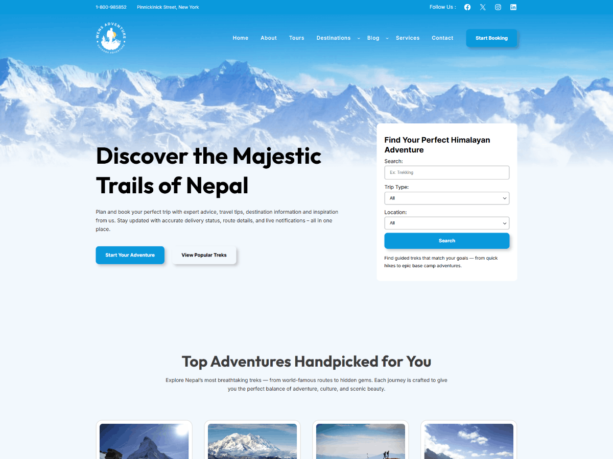 WENS Adventure theme screenshot