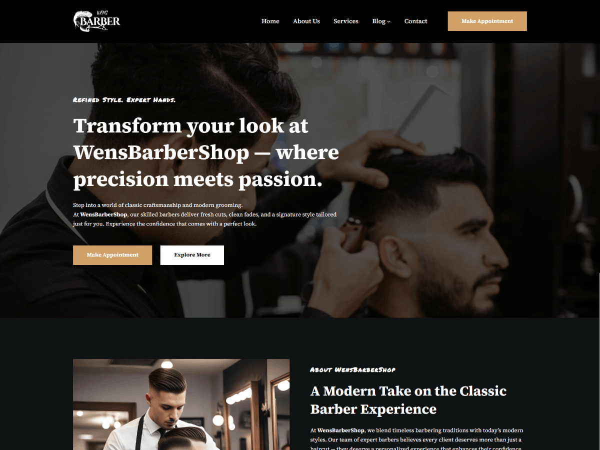 WENS Barber theme screenshot