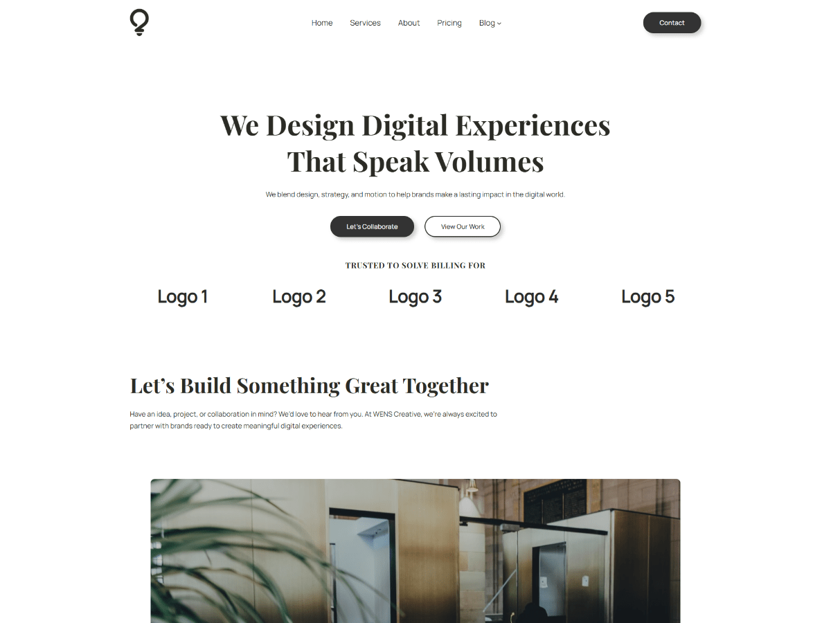WENS Creative theme screenshot