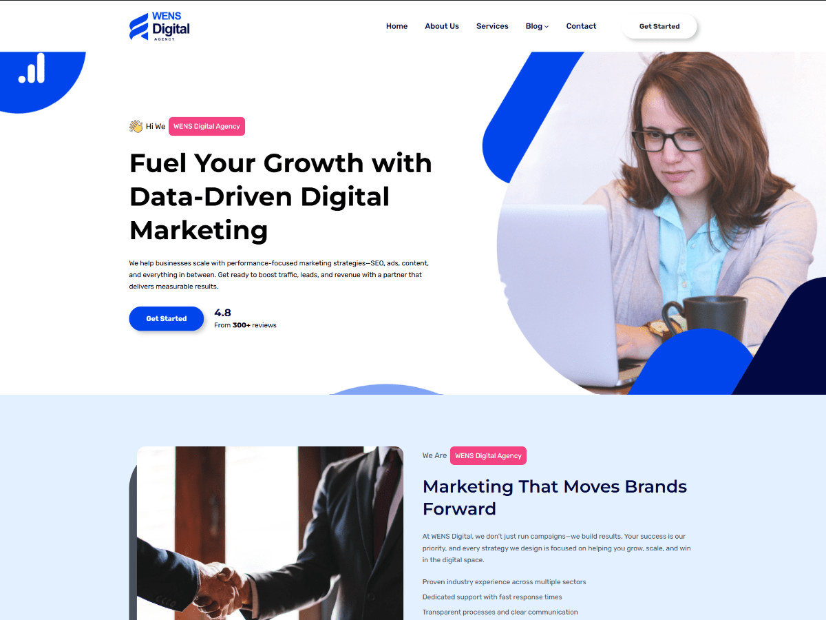 WENS Digital Agency theme screenshot