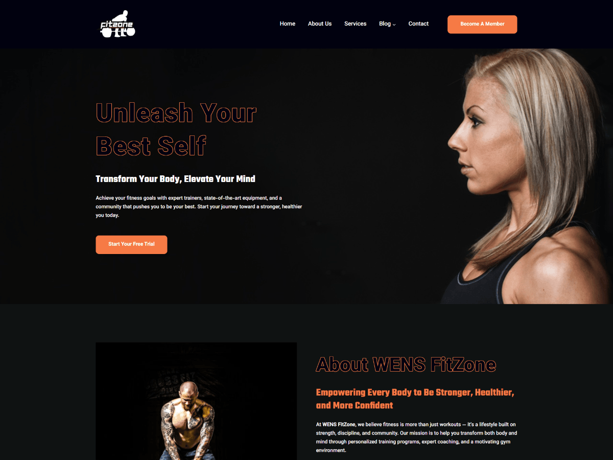 WENS FitZone theme screenshot