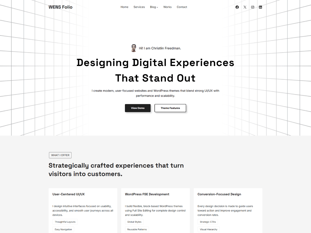WENS Folio theme screenshot