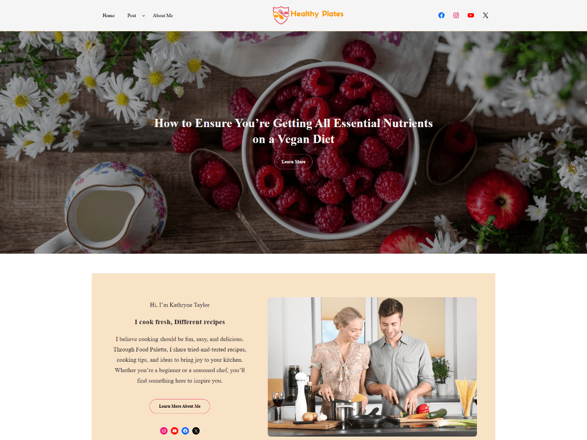WENS Healthy Plates theme screenshot
