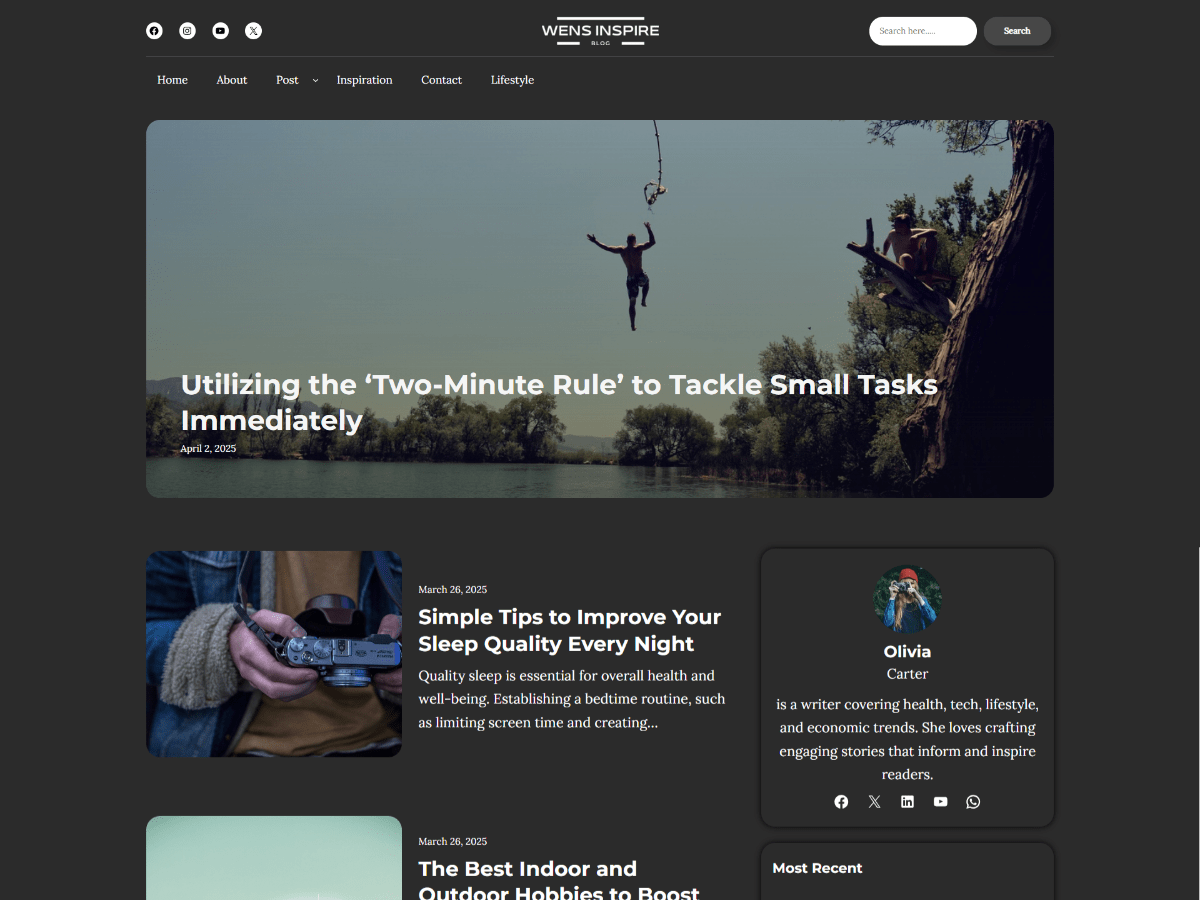 WENS Inspire theme screenshot