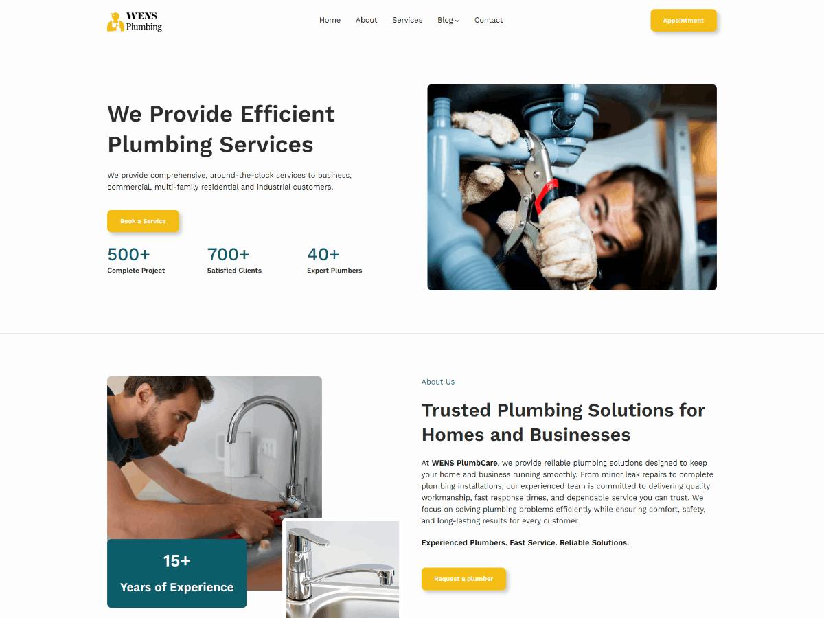 WENS Plumbing theme screenshot