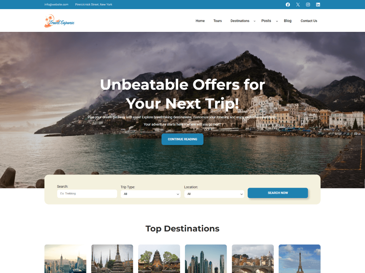 WENS Travel Expanse theme screenshot