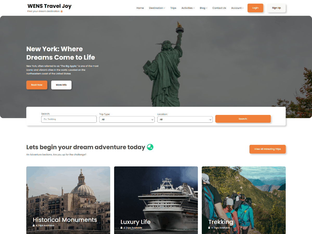 WENS Travel Joy theme screenshot