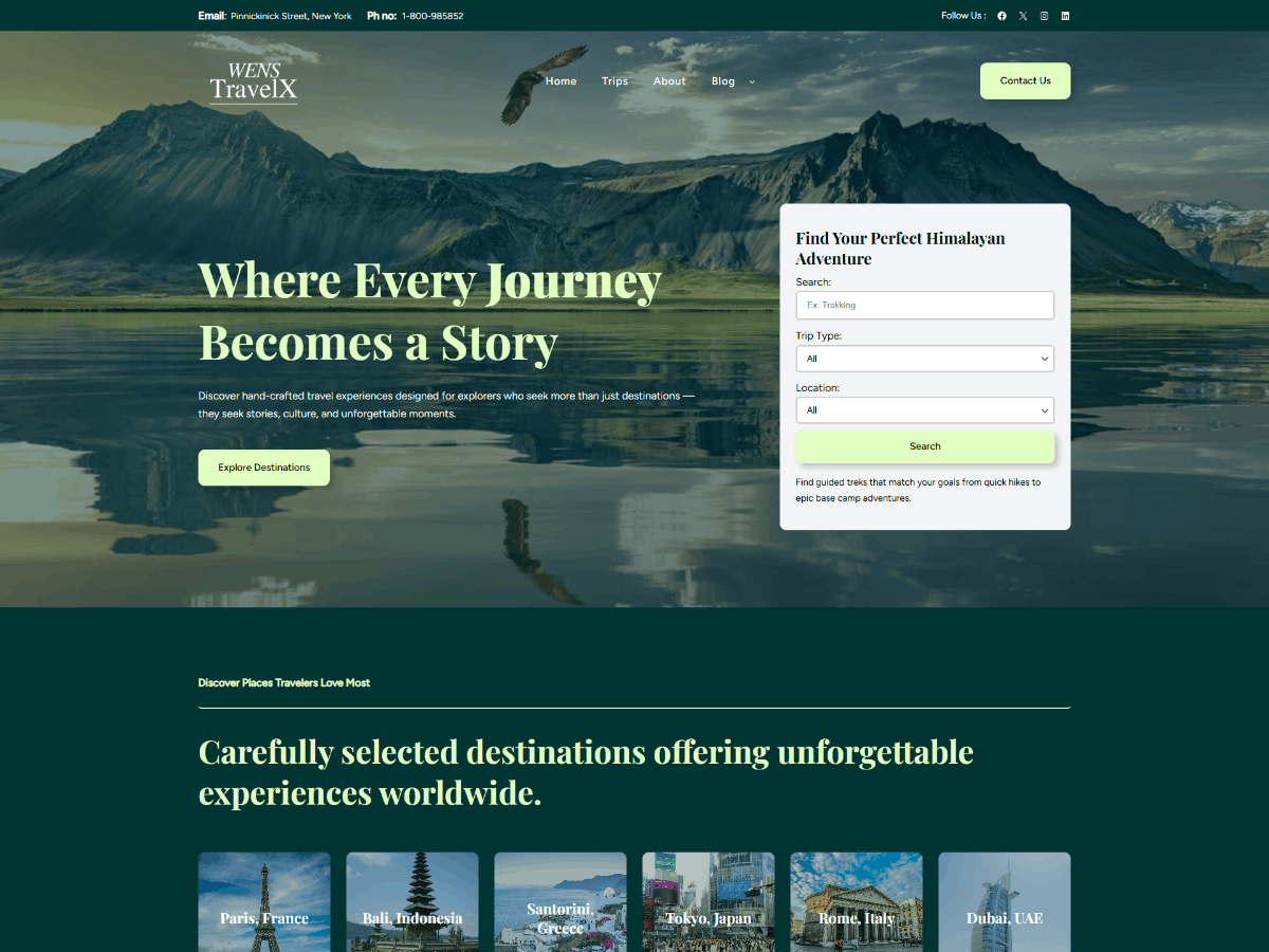 WENS Travelx theme screenshot