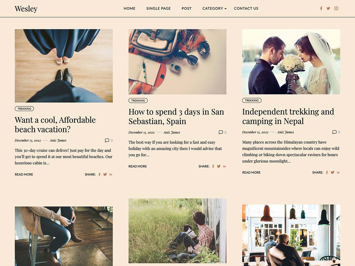 Wesley theme screenshot