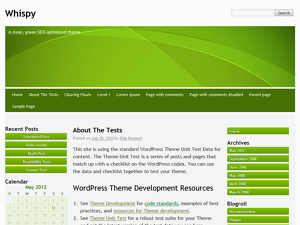 Whispy theme screenshot