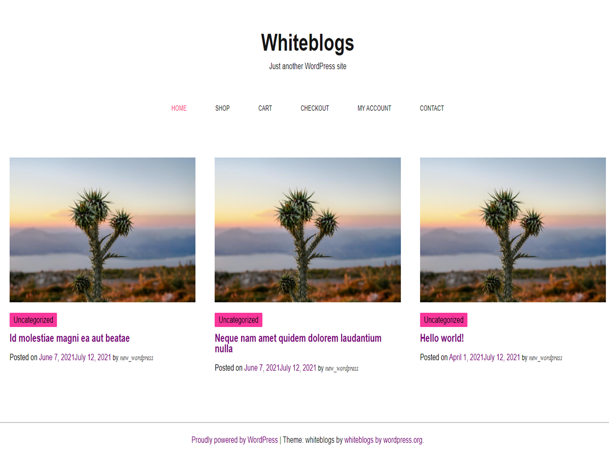 Whiteblogs theme screenshot
