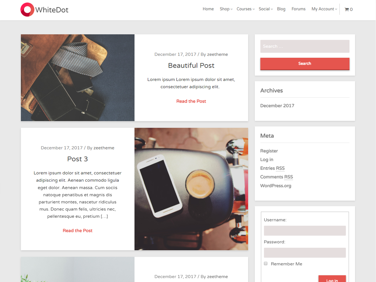 WhiteDot theme screenshot
