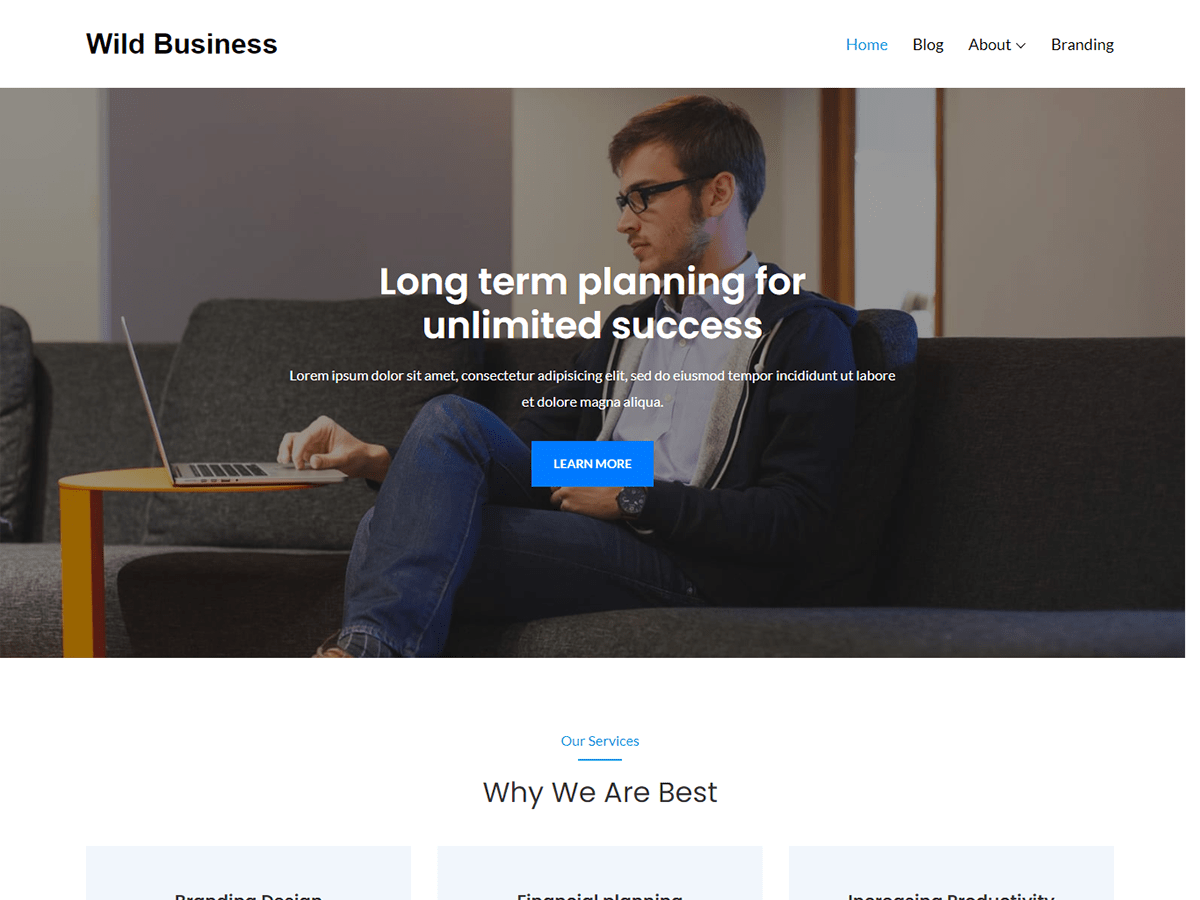 Wild Business theme screenshot