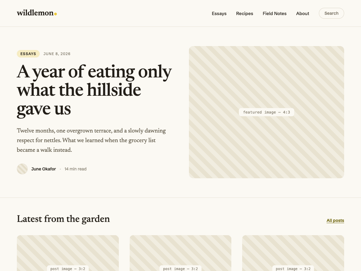 Wild Lemon theme screenshot