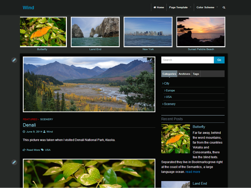 Wind theme screenshot