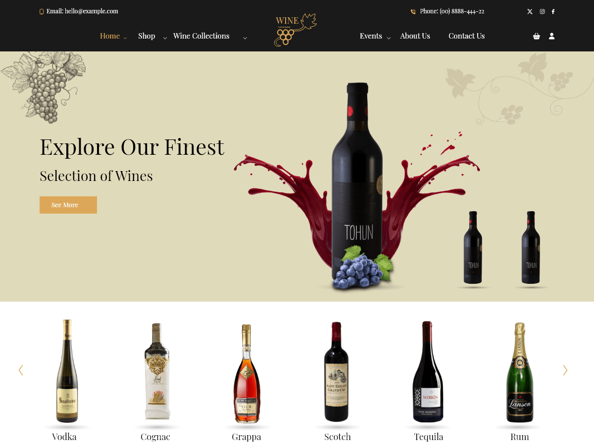 Wine Store theme screenshot