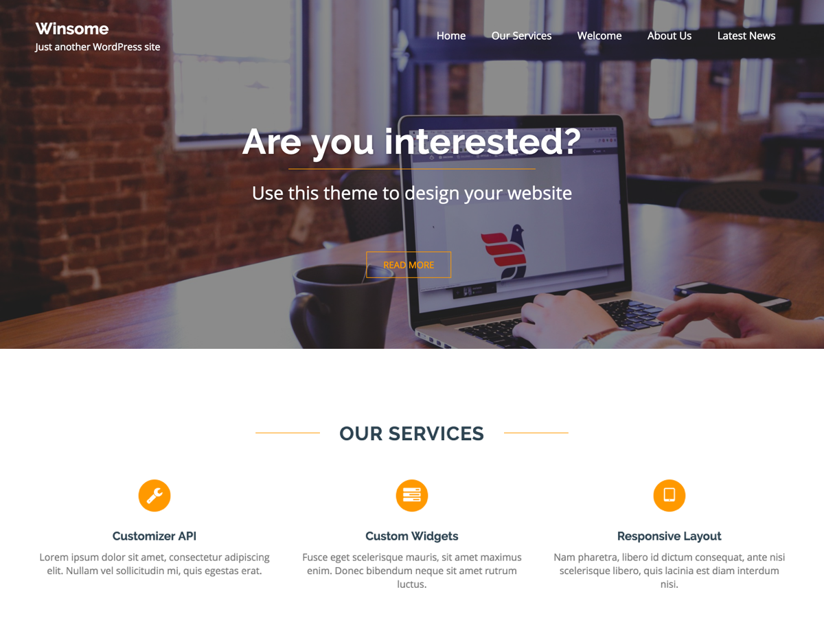 Winsome theme screenshot