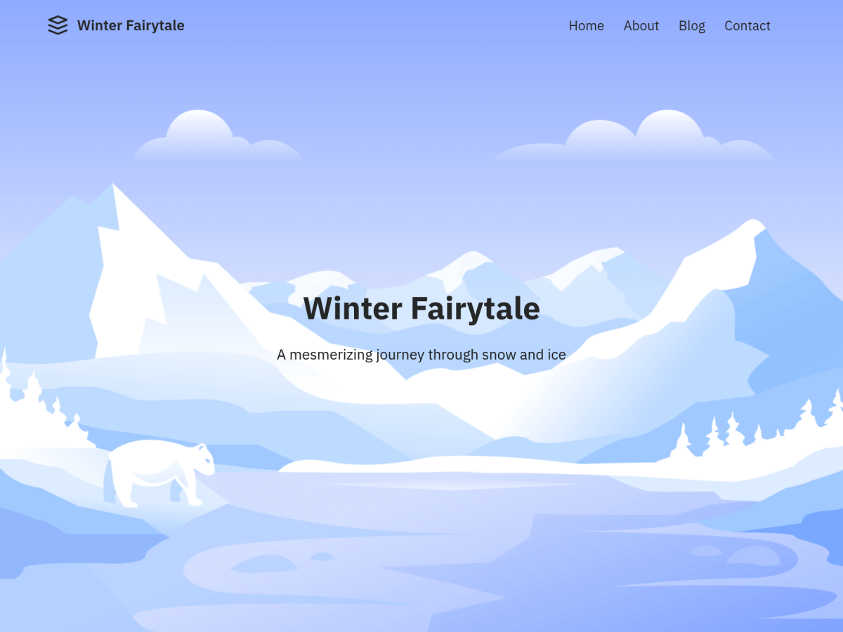 Winter Fairytale theme screenshot