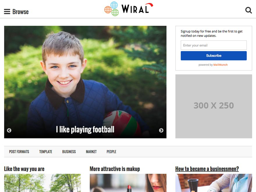 Wiral Lite theme screenshot