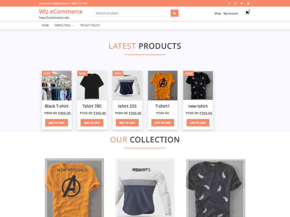 Wiz eCommerce theme screenshot