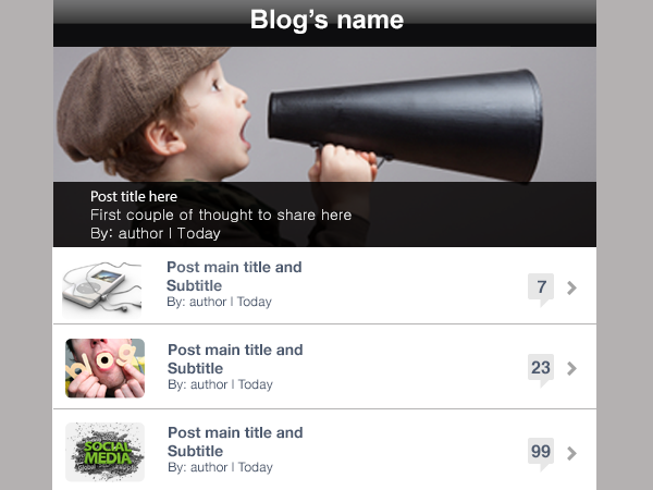 WiziApp - Smooth Touch theme screenshot