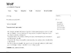 Wolf Starter theme screenshot