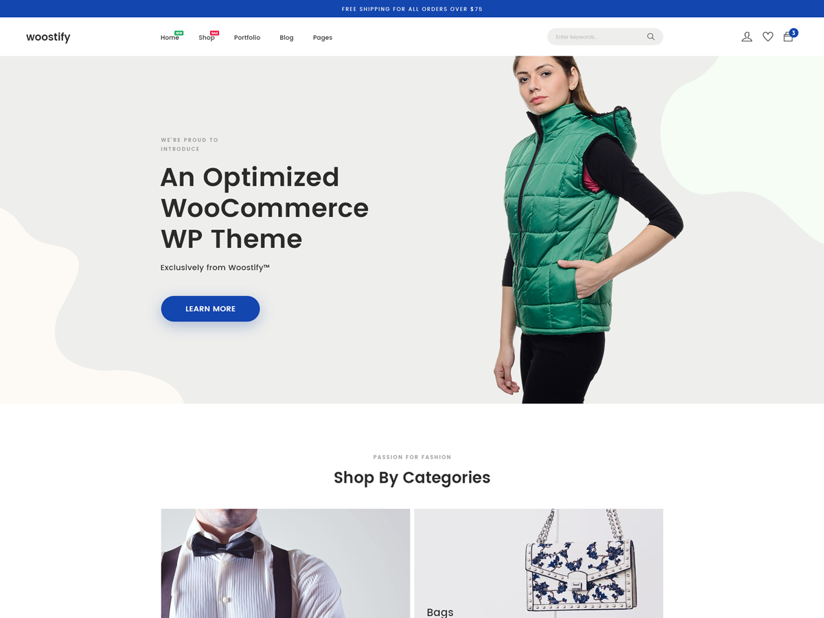 Woostify theme screenshot