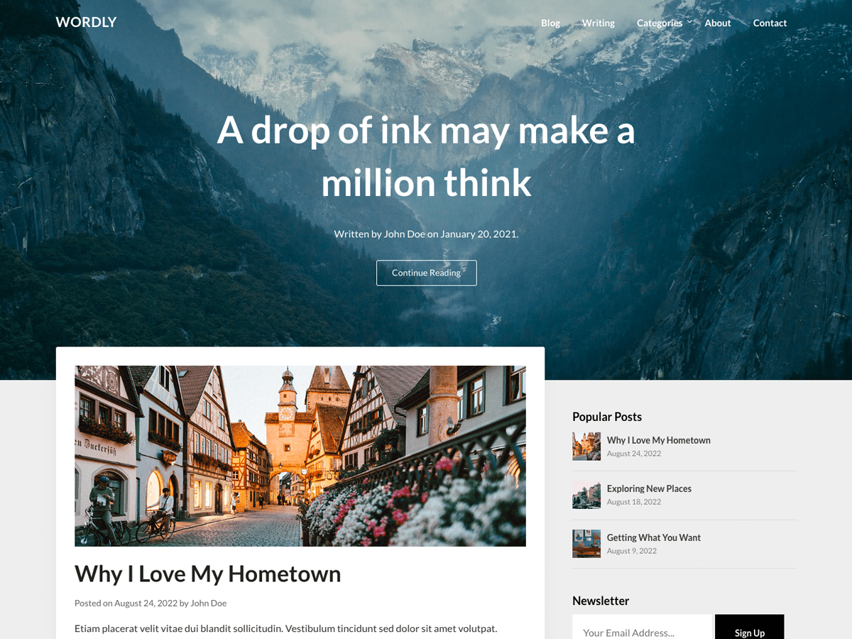 Wordly theme screenshot