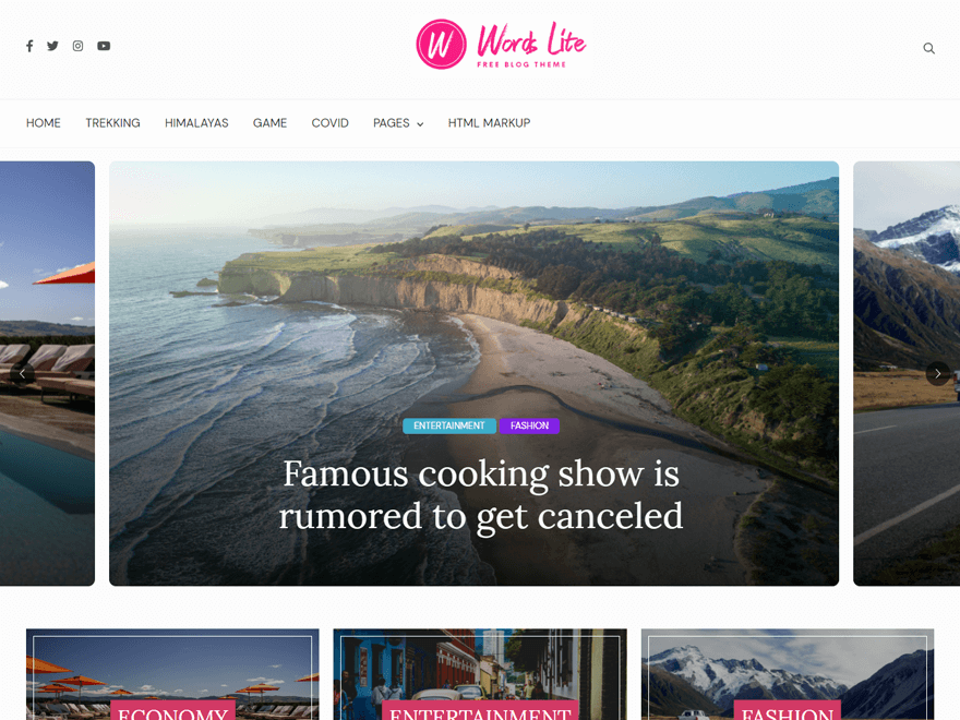 Words Lite theme screenshot