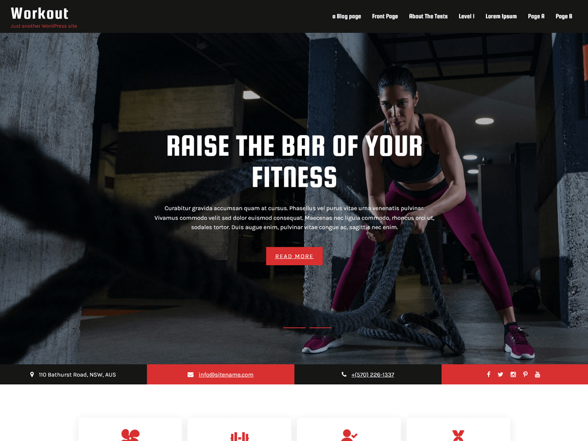 Workout Lite theme screenshot