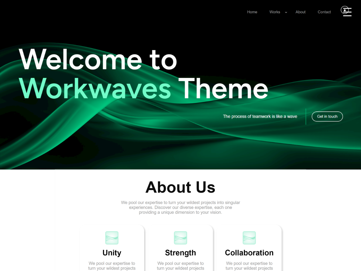 Workwaves theme screenshot