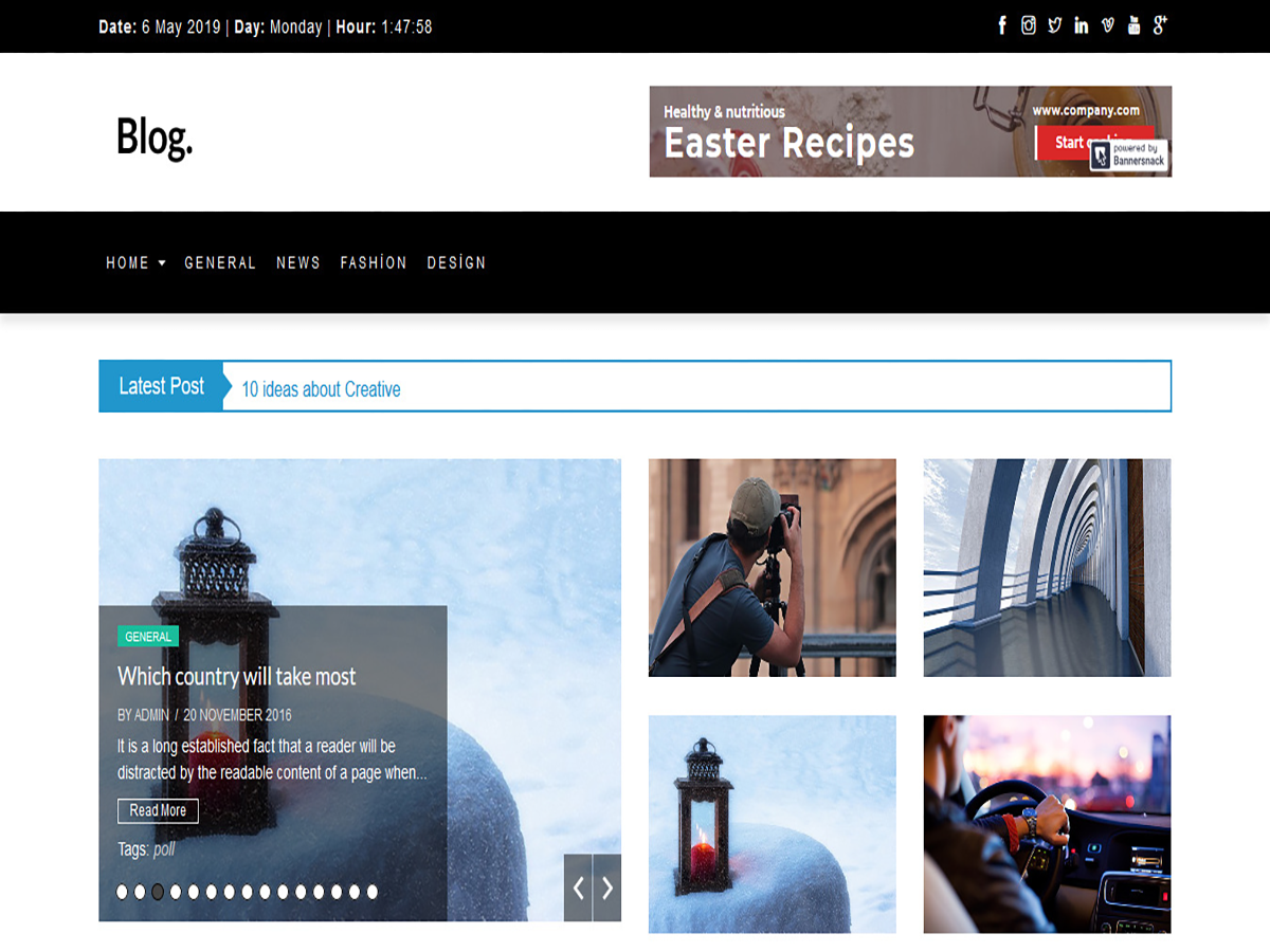 World Blog theme screenshot