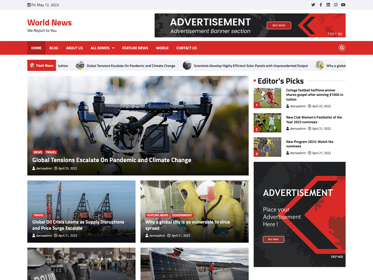 World News theme screenshot