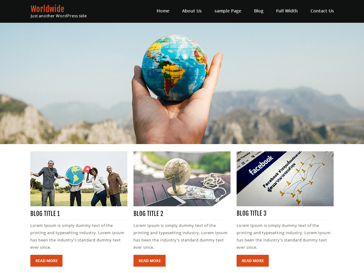 Worldwide theme screenshot
