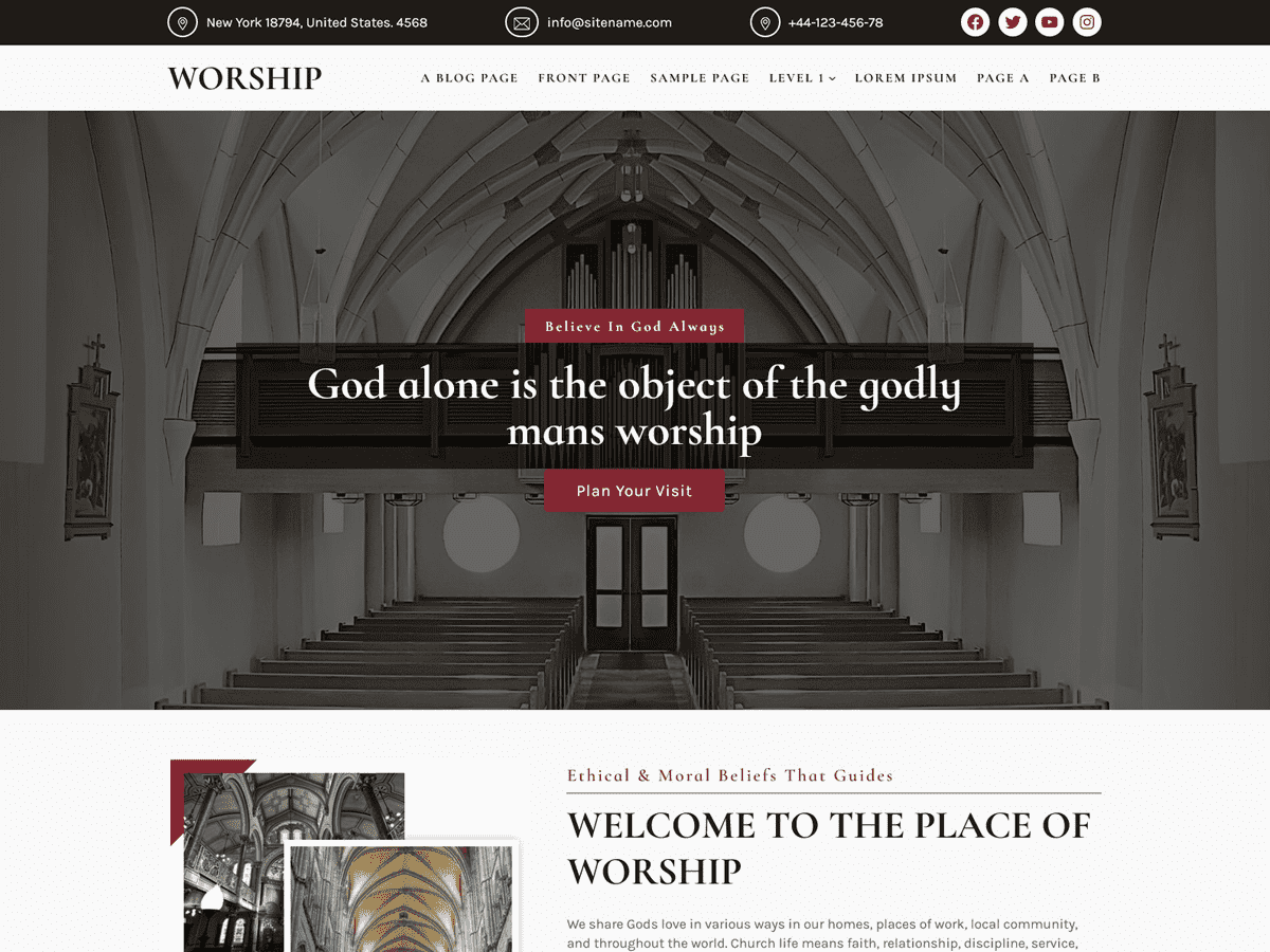 Worship theme screenshot