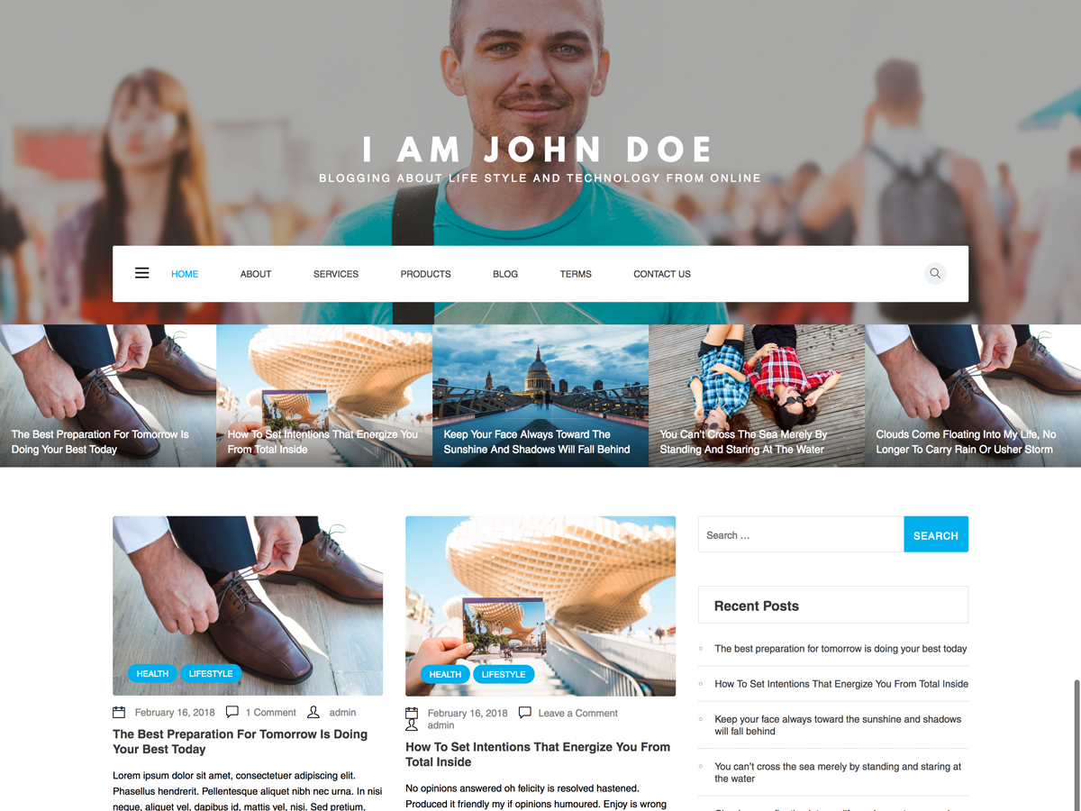 WP Blogger theme screenshot