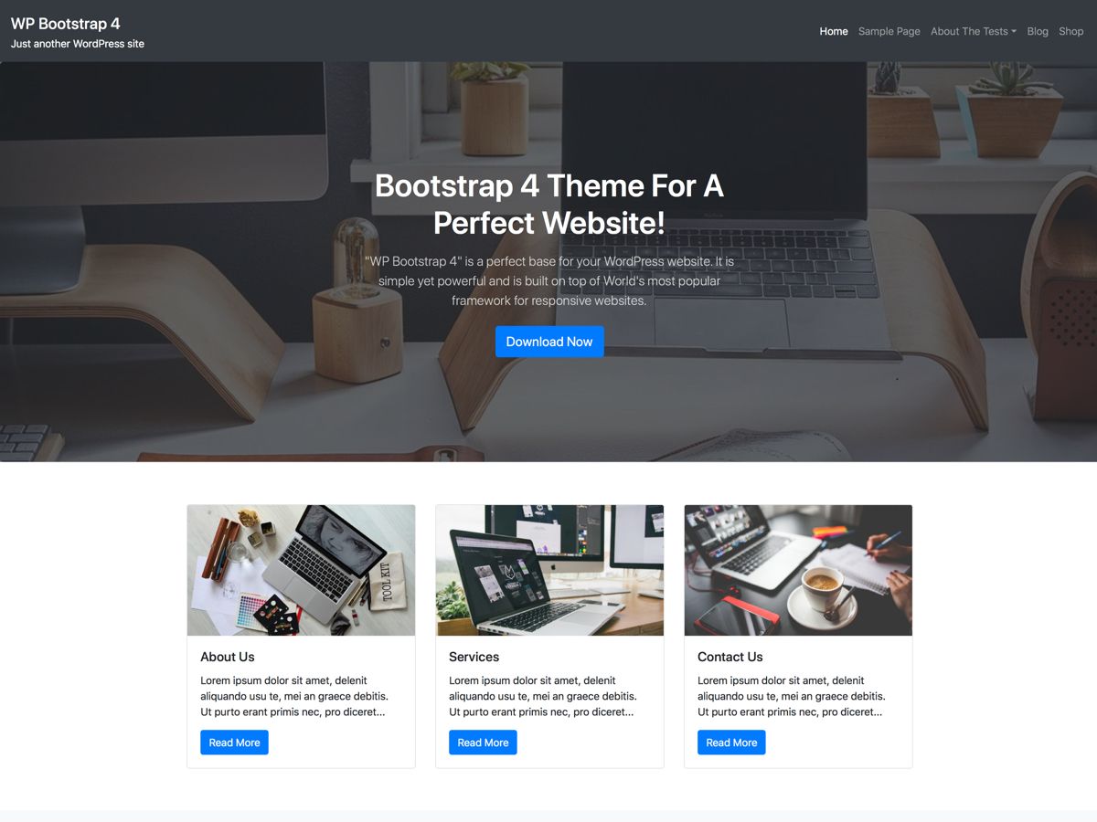 WP Bootstrap 4 theme screenshot