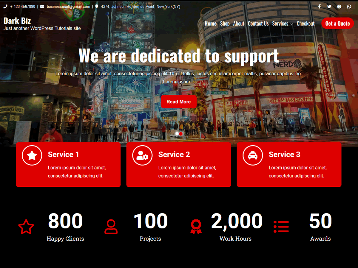 WP Dark theme screenshot
