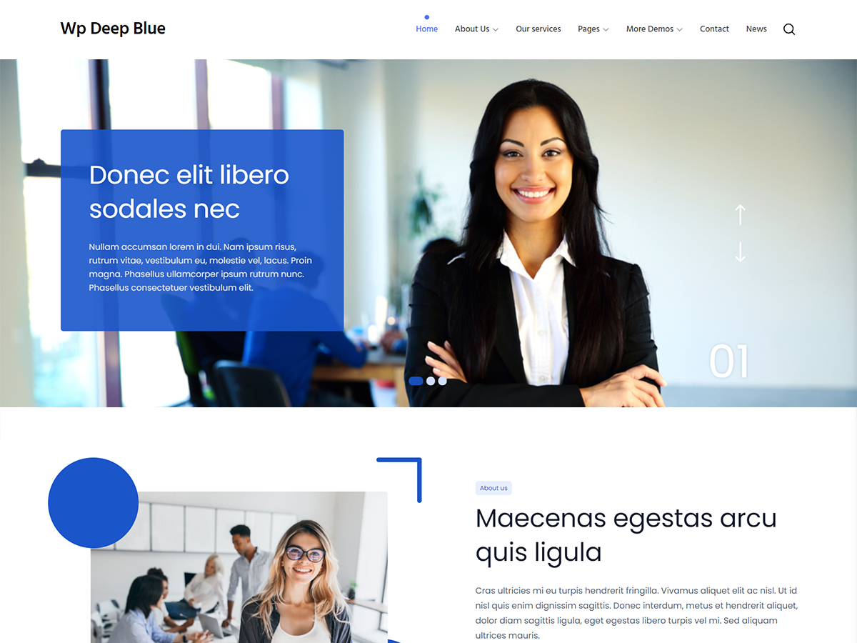 WP Deep Blue theme screenshot