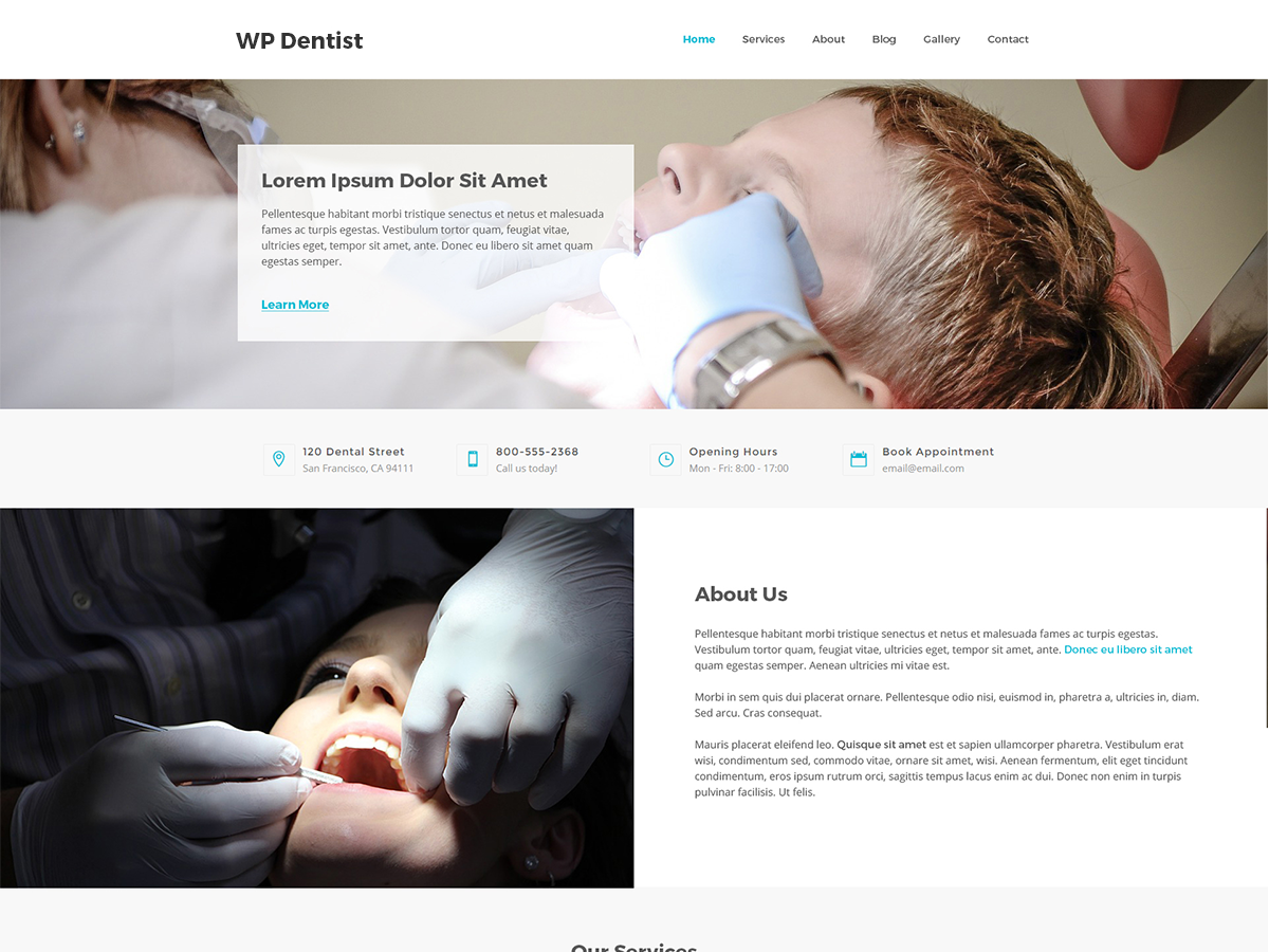 WP Dentist theme screenshot